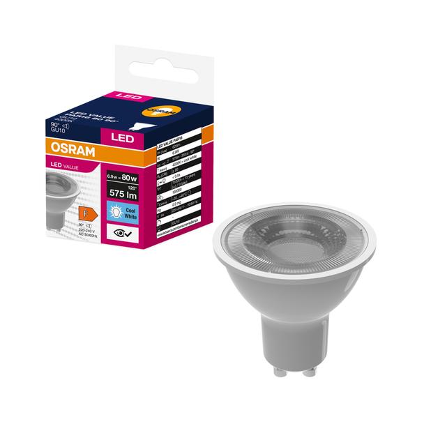 Lampa LED VALUE PAR16 80 90 6,9W/840 230V GU10 BK