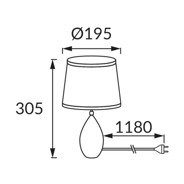 Lampka stołowa ROMA E14 BLACK