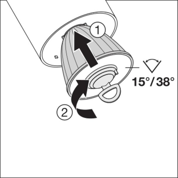Szynowa oprawa TRACKLIGHT SPOT D75 25W 3000K 90RA NFL GY