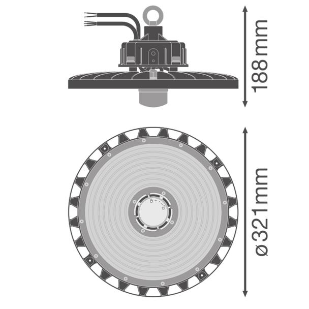HIGH BAY SENSOR 155W 4000K 110DEG IP65 LEDVANCE