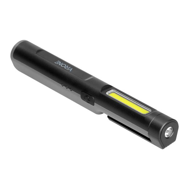 Latarka warsztatowa LED, 5+3W, 300lm+70lm, 600mAh, magnes, klips