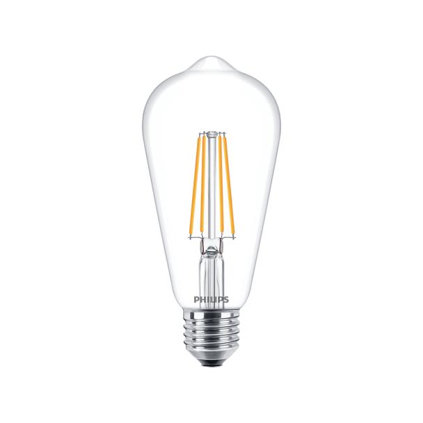Żarówka LED 7W=60W 806lm 2700K barwa ciepła kulka 7-60W E27 ST64 827 Szkło przezroczyste PHILIPS