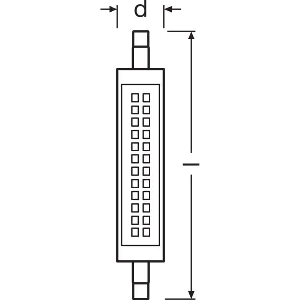 LINE 118 CL 100 non-dim 11W 827 R7S TRZONKI SPECJALNE LEDVANCE
