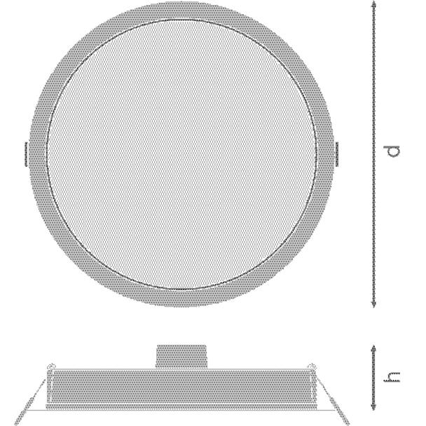 Oprawa DOWNLIGHT IP44 DN 190 18W 840 WT