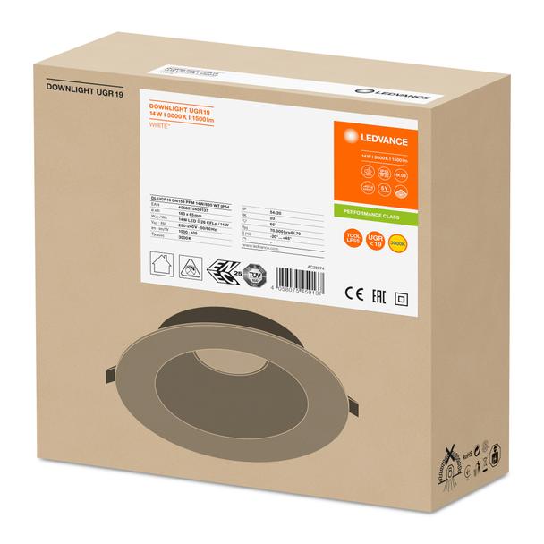 DOWNLIGHT PFM DN155 14W 830 WT IP54 UGR19 LEDV Oprawa LED - DOWNLIGHT LEDVANCE
