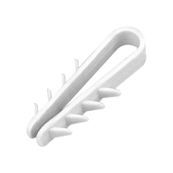 Uchwyt kablowy wbijany, przewód okrągły Ř 12mm, biały, 20 szt.