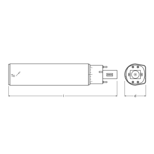 DULUX D E LED FR 26 ECG, AC mains 10W 830 G24q-3 TRZONKI SPECJALNE LEDVANCE