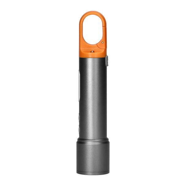 Latarka LED SMD 10W + COB 2W, 350lm, 1200 mAh, funkcja zoom, kolorowe nakładki