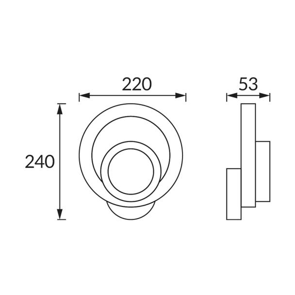 Oprawa dekoracyjna SMD LED ORBIT LED C 14W WHITE NW