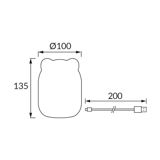 Lampka stołowa LED BOBO LED 1,5W RGBW
