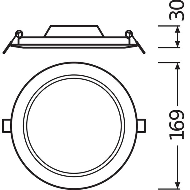 Oprawa DOWNLIGHT SLIM DN155 12W 4000K WT IP20