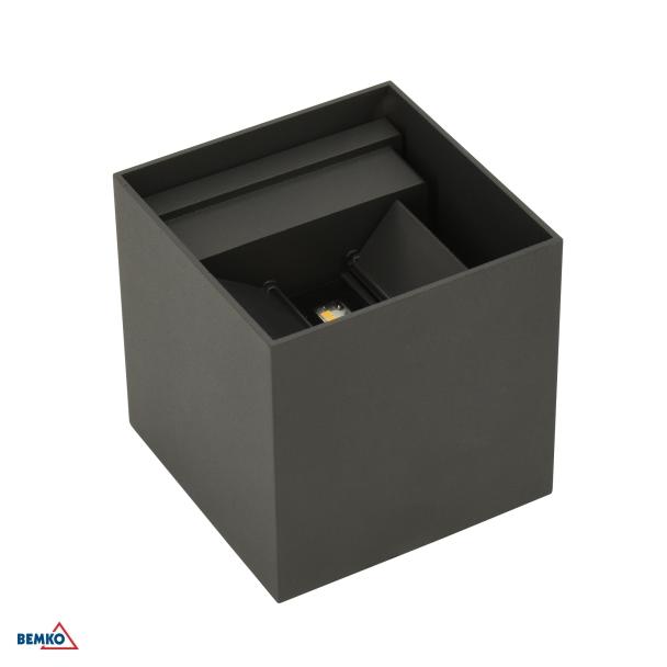 OPRAWA ELEWACYJNA VALIT 12W 4000K 1100LM IP65 100X100X100 KWADRATOWA GRAFIT