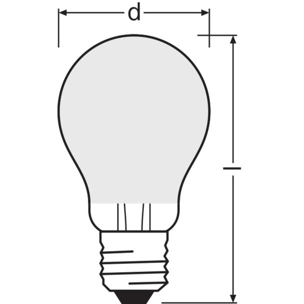 LED COMFORT SUPERIOR CL A GL FR 75 dim 7,5W 940 E27 LEDVANCE