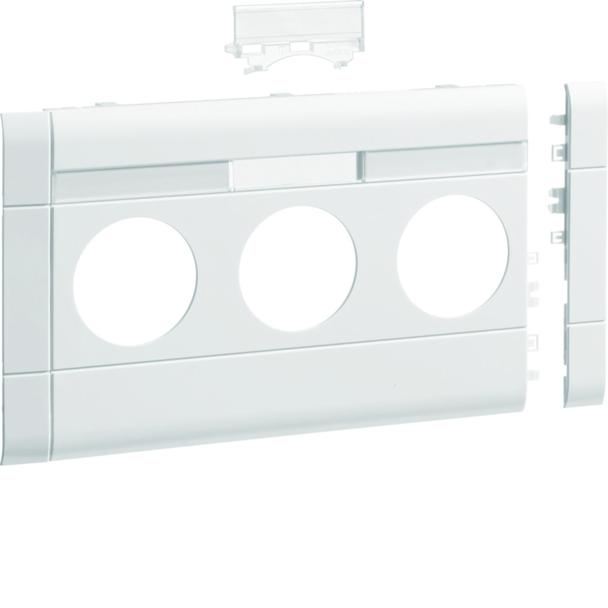 tehalit.WA Maskownica 3-krotna z polem opisowym ABS bezhalogenowy 120mm biały GB120319016 HAGER