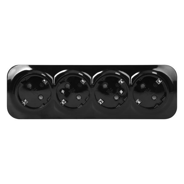 Gniazdo poczwórne natynkowy ToDo 2P+Z Schuko IP20, 16A, 230V AC, 16A, 230V AC, 8 sztuk