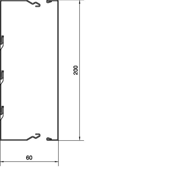 tehalit.LFS Kanał stalowy 60x200mm, biały LFS6020009016 HAGER