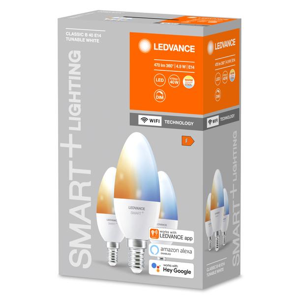 3PAK Żarówka LED E14 B35 5W 470lm CCT SMART+ WiFi Ściemnialna 4058075485914 LEDVANCE