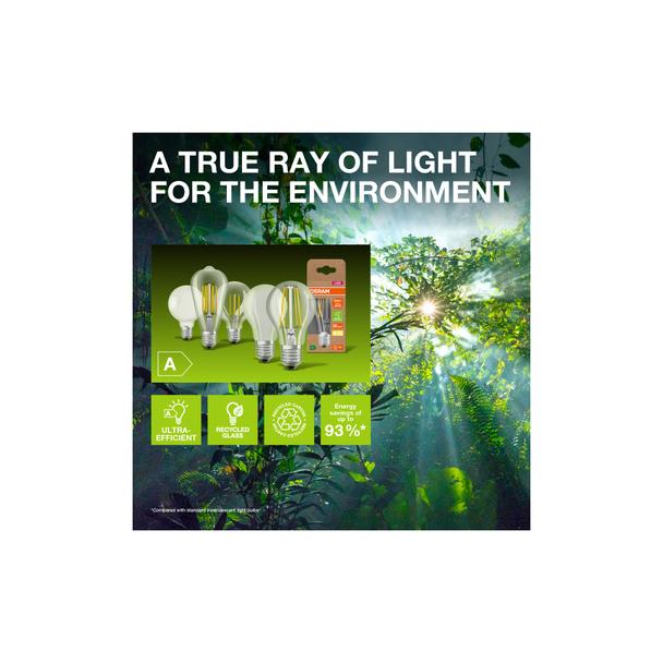 Lampa LED Classic A75 energooszczędna szkło przezroczyste 5W 830 E27 LEDVANCE
