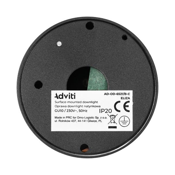 ELIZA, oprawa typu downlight, GU10 max. 35W, IP20, okrągła, czarno-złota, aluminium