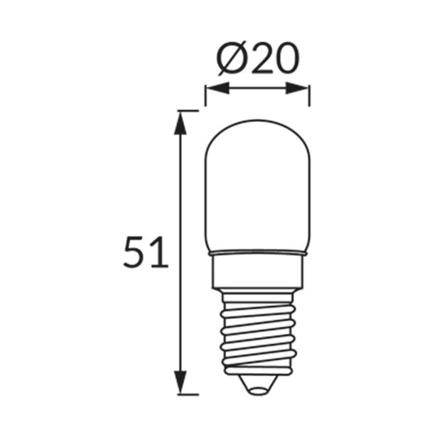 Lampa z diodami SMD LED UZO LED CLEAR E14 1,3W NW
