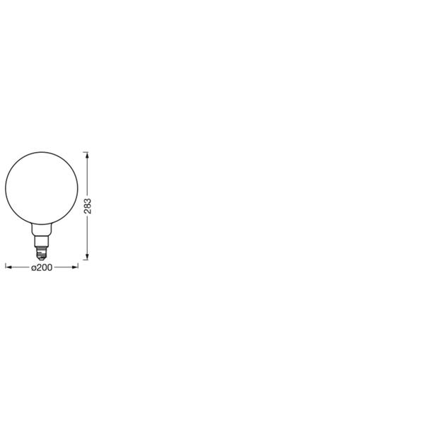 Żarówka LED E27 G200 6W = 42W 2500K Ciepła 500lm 320° Filament SMART+ WIFI Ściemnialna 4058075609877 LEDVANCE