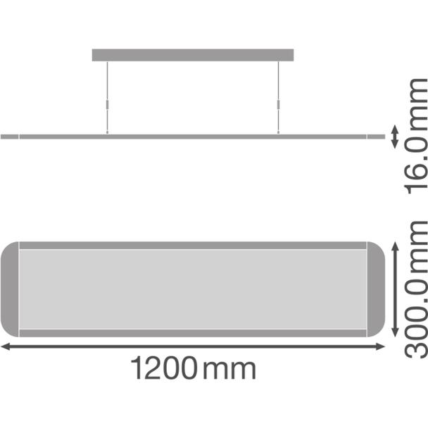 Oprawa z bezpośrednim i pośrednim rozsyłem światła PANEL LED D/I 1200 36W 3000K UGR19