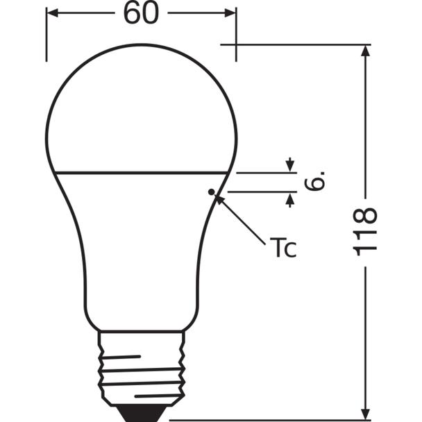 LC CL A75 10W 827 230VFR E27 antybakteryjna lampa LED LEDVANCE