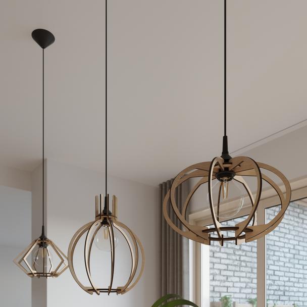 Sollux Lampa wisząca ARANCIA naturalne drewno SL.0391