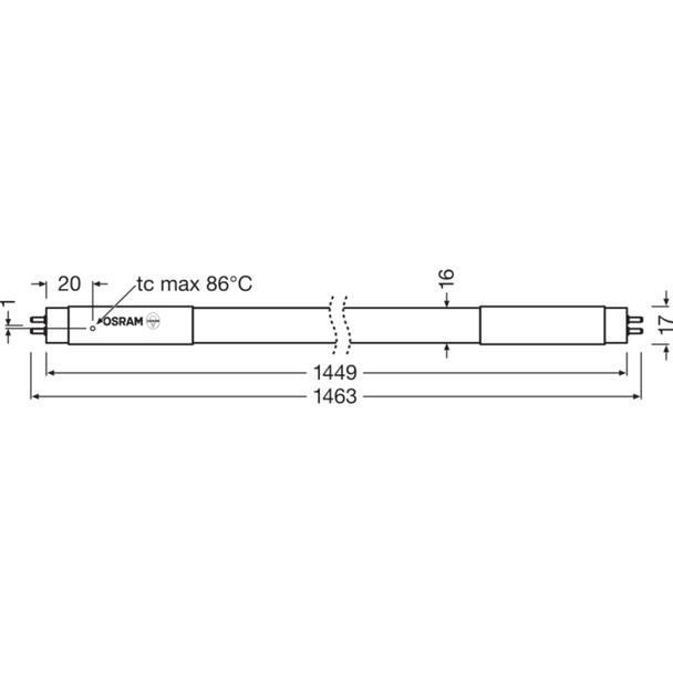 ST5HO80-1.5M 37W 865 HF TUBA LED LEDVANCE