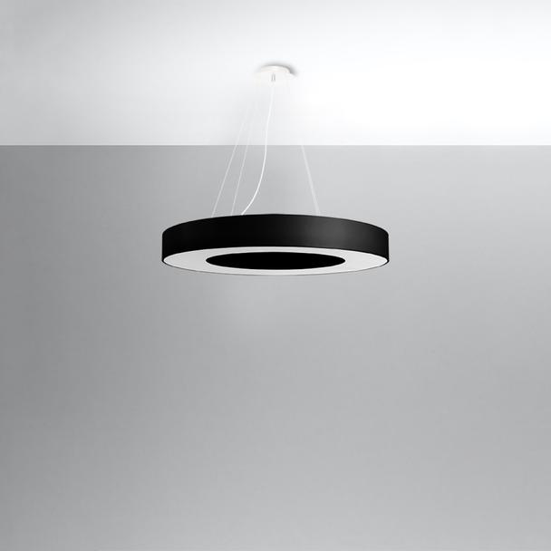 Sollux Żyrandol SATURNO SLIM 70 czarny SL.0754