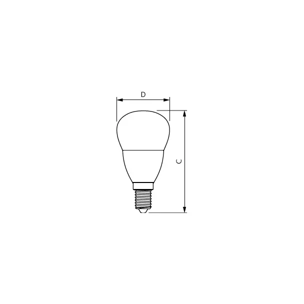 Żarówka LED Kulka 2,8W=25W 250lm / 2700K barwa ciepła lustre 2,8-25W E14 827 P45 FR PHILIPS