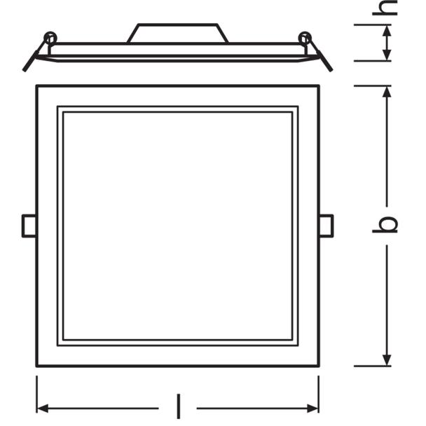 Oprawa DOWNLIGHT SLIM SQUARE 210 18W 6500K WT IP20