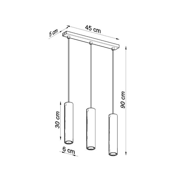 Sollux Lampa wisząca LAGOS 3L czarny SL.0329