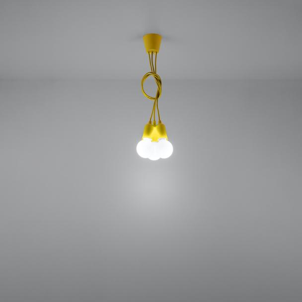 Sollux Lampa wisząca DIEGO 3 żółta SL.0579
