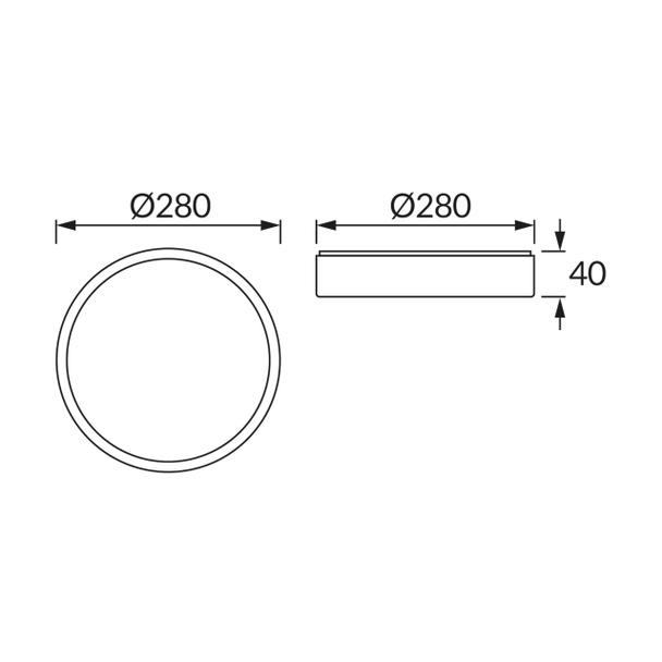Oprawa sufitowa SMD LED ATUT LED C WENGE 18W NW