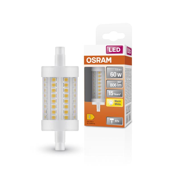 LED LINE 78mm 60 6,5W 827 230V R7S 6X1 LEDVANCE