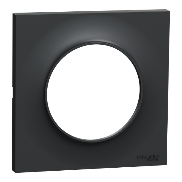 Odace Touch, ramka 1-krotna, podstawa aluminium, antracyt