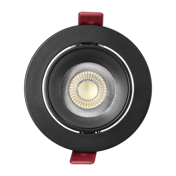 FONDI RC ramka dekoracyjna oprawy punktowej, MR16/GU10 max. 50W, okrągła, stała, aluminiowa, czarna AD-OD-6522/B ORNO