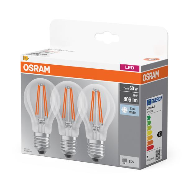 BASE CL A60 6,5W 840 230V FIL E27 FS3 LEDVANCE