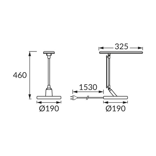 Lampka biurkowa RAMZES LED SILVER