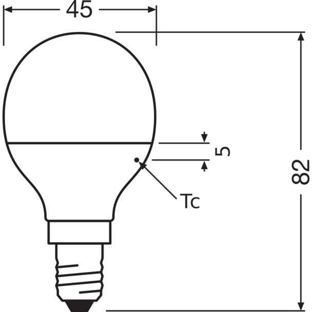 Lampa LED antybakteryjna LC CL P40 4,9W 865 230V FR E14