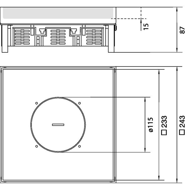 tehalit.VE-EE Pokrywa tubus IP54 20kN EKSQ12 244X244 15mm stal nierdzewna