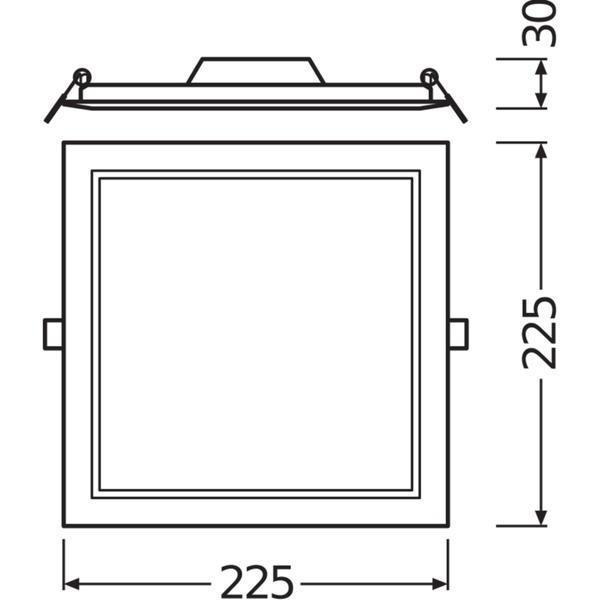 Oprawa DOWNLIGHT SLIM SQUARE 210 18W 4000K WT IP20