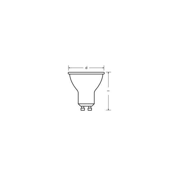 Żarówka LED x3 PAR16 Reflektor GU10 6.9W = 50W 575lm 3000K Ciepła 120° VALUE Osram