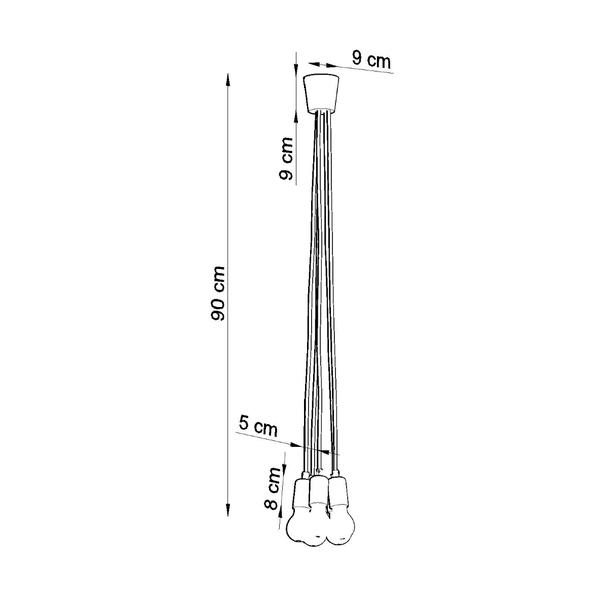 Sollux Lampa wisząca DIEGO 5 żółta SL.0580
