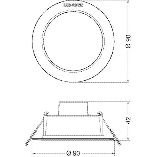 Oprawa DOWNLIGHT IP44 DN 90 4W 830 WT