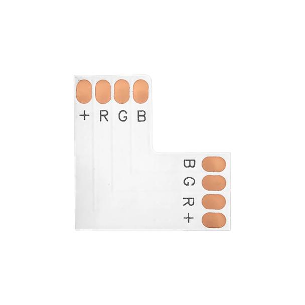 Złączka LED RGB 10mm kątowa "L"
