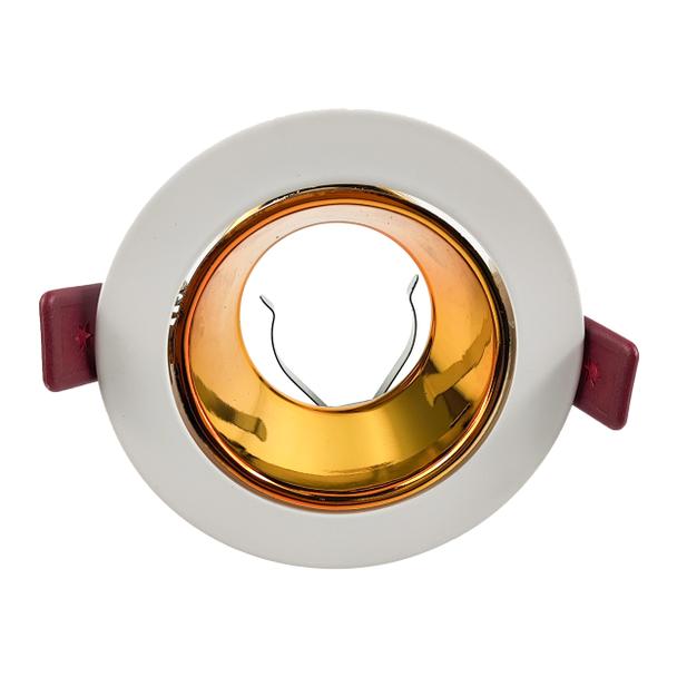 FONDI RC ramka dekoracyjna oprawy punktowej, MR16/GU10 max. 50W, okrągła, stała, aluminiowa, biało-z