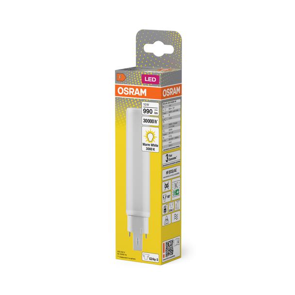 DULUX D E LED FR 26 ECG, AC mains 10W 830 G24q-3 TRZONKI SPECJALNE LEDVANCE