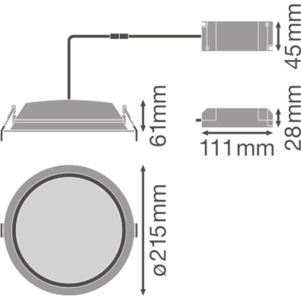 DL ALU DN200 35W 4000K WT IP44 LEDV LEDVANCE